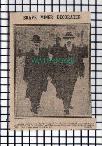 C7142) Mr S Stoppard Brave Miner Decorated - 1916 Cutting