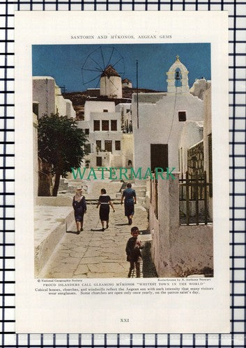 (8112) Mykonos Greece - 1940 Book Print