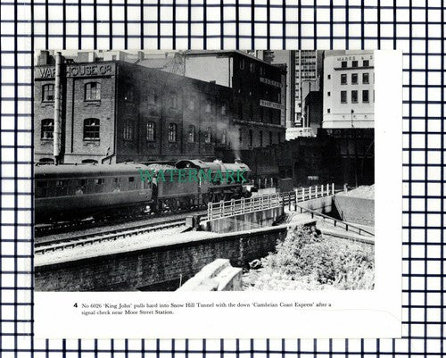 (7829) Snow Hill Tunnel Moor Street Railway King John 6026 - 1970s Cutting