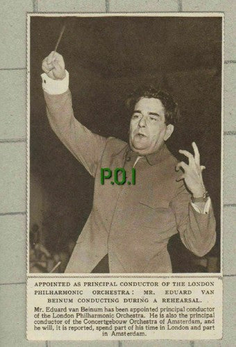 C211) Mr Eduard Van Beinum London Philharmonic Conductor Amsterdam - 1949 Clip