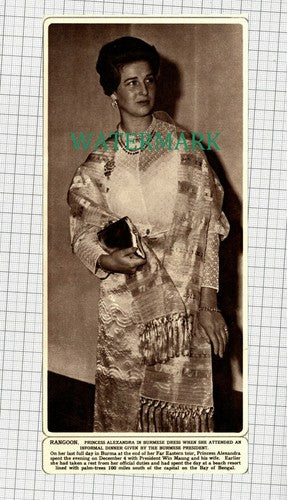 C2337) Princess Alexandra In Burmese Dress Rangoon Burma - 1961 Clip