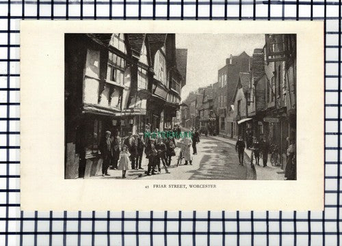 C876) Friar Street Worcester - c.1949 Cutting