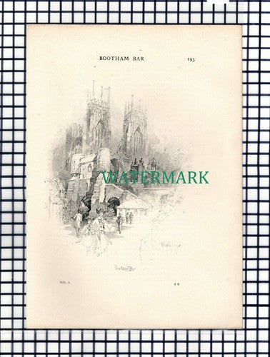 Bootham Bar York - c.1902 Book Print