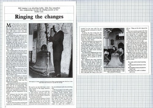 Cav Day Bell Ringer St Andrew's Church Halstead Essex - 1987 Article