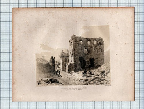 (6235) Glasgow Archbishop's Palace Ruins - c.1848 Print