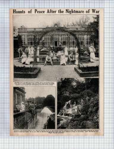 Longleat Relief Hospital - World War 1 c.1918 Clipping