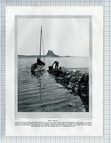 (5896) Lindisfarne Holy Island Boat - c.1930s Book Print