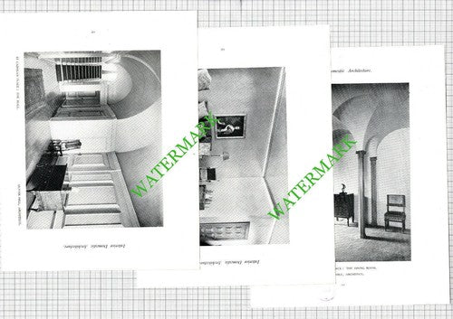 63 Cadogan Place London Oliver Hill Architect - c.1920s Book Prints X 3