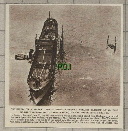 (C443) Collier CORCREST Stuck At Fort Massac Thames Cory & Sons - 1949 Cutting