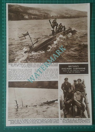 (X542) Midget Submarine XE 7 Gareloch Trials Lieut JH Wiles Fisk - 1950 Clip