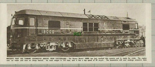 C1537) Britain's First Gas Turbine Locomotive Brown Boveri Switzerland 1950 Clip