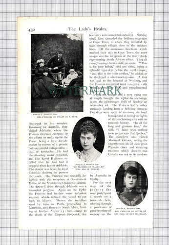 The Princess Of Wales The OPHIR York House St James's - c.1900 Article