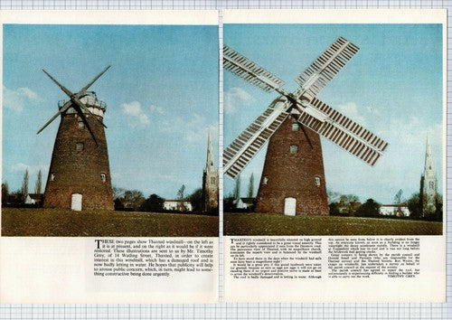 (5811) Thaxted Windmill Essex Timothy Grey - 1965 Article