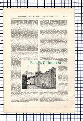 (X1290) Hatton Garden Paint Works Liverpool John Mathews & Co - 1886 Article