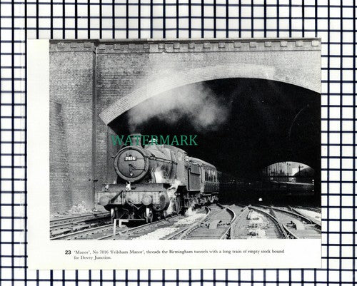 (7831) Birmingham Railway Engine 7816 Frilsham Manor Train - 1970s Cutting
