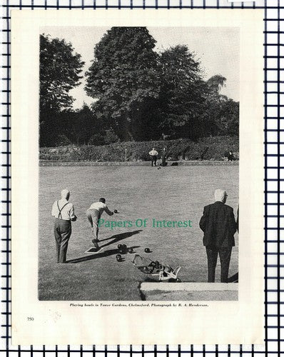 (6657) Tower Gardens Chelmsford Essex Bowls Bowling - 1966 Cutting