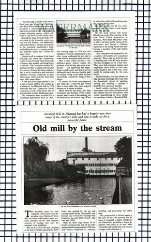 Townford Mill Halstead Essex Terry Khan Annie Hibble -1987 2-PART Clipping