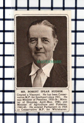 C6389) Mr Robert Spear Hudson Southport MP - 1952 Small Cutting