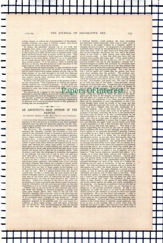 X1151) Mr Titus Berger Pittsburgh Master Painters Association - 1899 Article