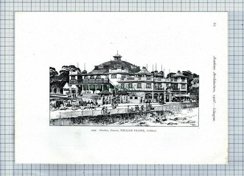 Townhead Library William Howie / Dunoon Pavilion William Fraser - 1906 Print
