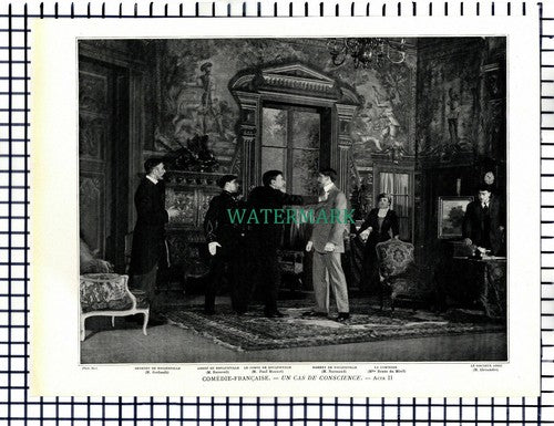 X1586) French Theatre Gerbault Basseuil Mounet Renee du Minil - 1910 Book Print