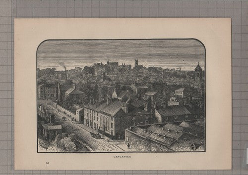 (6312) Lancaster - 1895 Antique Book Print