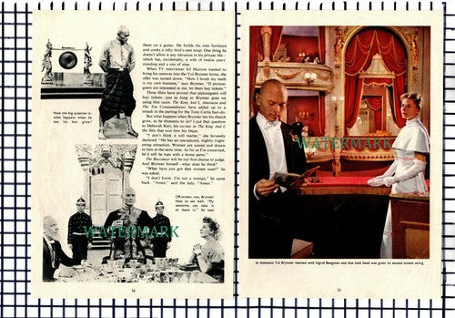 Yul Brynner Actor - 1957 Article