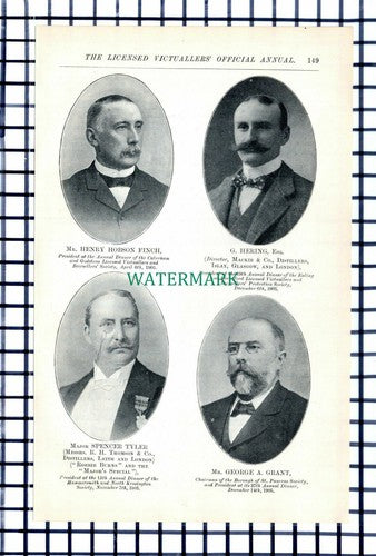 C6417) Hobson Finch Hering Mackie Spencer Tyler Thomson George Grant - 1906