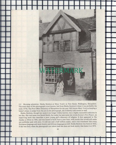 Hesba Stretton Mary York New Street Wellington Shropshire - Cutting