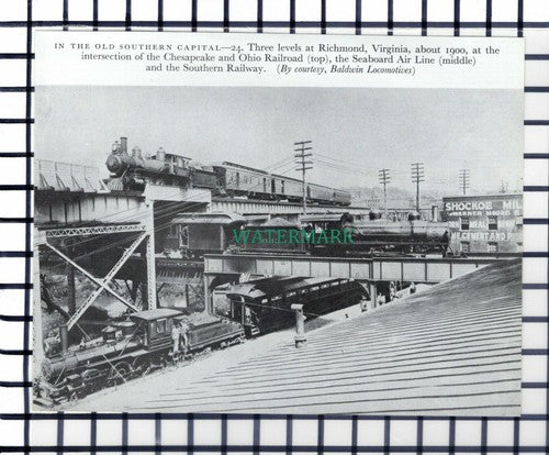 C6756) Richmond Virginia Railway Intersection USA - 1952 Cutting