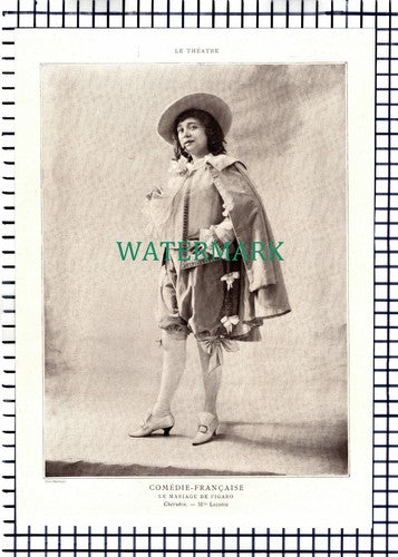 Mlle Leconte Le Mariage De Figaro - 1910 Print