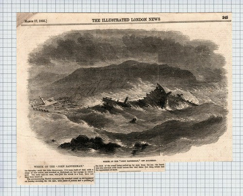 (6366) Wreck Of The JOHN BANNERMAN Ship - 1855 Clip