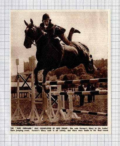 Miss Edgar Farmer's Glory Horse Jumping - 1950 Clipping