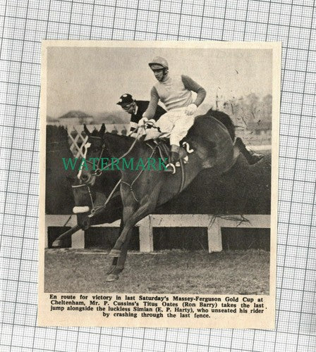 Ron Barry on Titus Oats Cussins EP Harty On Simian Horse Race - 1969 Clipping