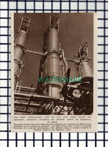 C6684) Shell Haven Oil Refinery Essex - 1950 Cutting