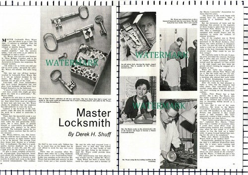 (8428) Peter Weare Locksmith Crawley Sussex - 1966 Article