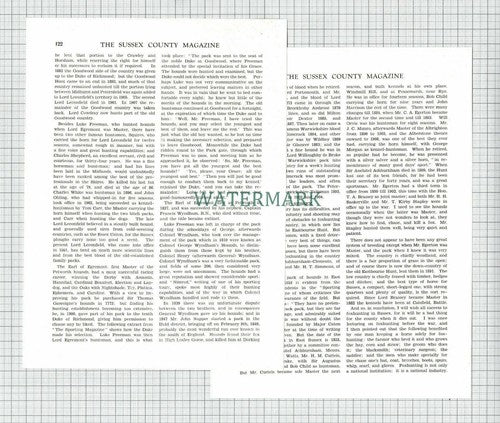 (8669) Eridge East Sussex Hunt Leconfield's Southdown -1930 Article (Pt 2)