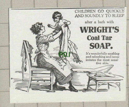 (5504) Wright's Coal Tar Soap Advert - 1920 Clip