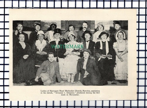 C7102) Harrogate Road Methodist Church Rawdon - 1936 Cutting