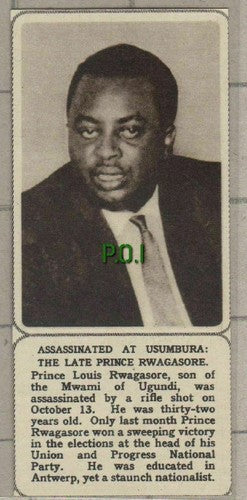 (C468) Prince Louis Rwagasore Assassination Usumbura - SMALL 1961 Clip