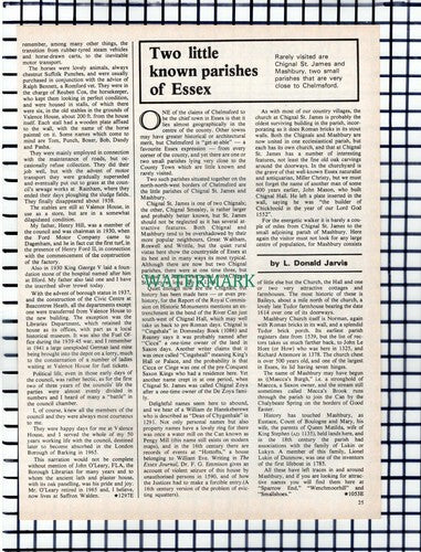 (7051) Valence House Dagenham Essex - 1976 Article