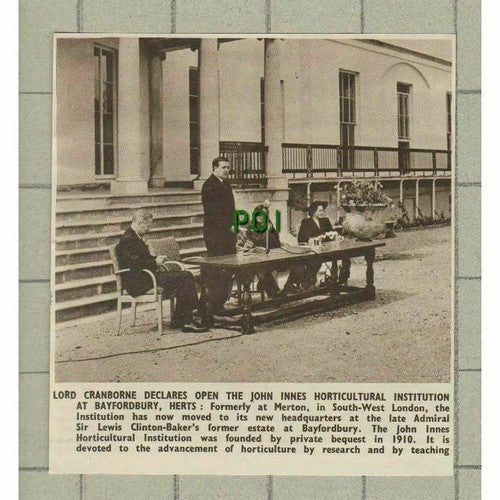 Lord Cranborne John Innes Horticultural Bayfordbury Hertfordshire -1950s Cutting