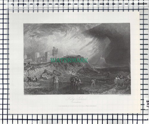 Holy Island Northumberland - c.1960s Book Print