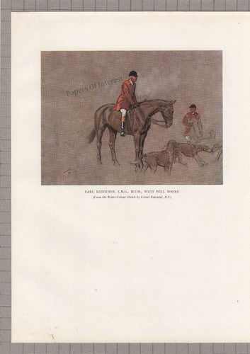 Earl Bathurst Hunt Foxhunting Vale Of The White Horse VWH - c.1930s Article
