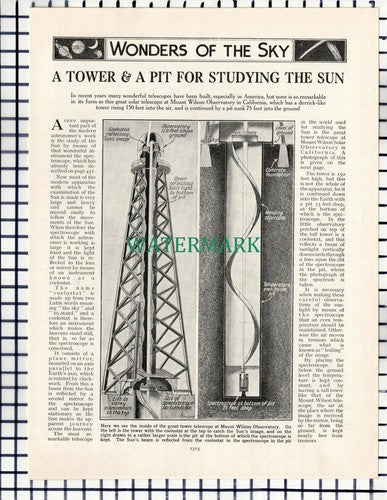 (7273) Mount Wilson Observatory California - c.1940s Cutting