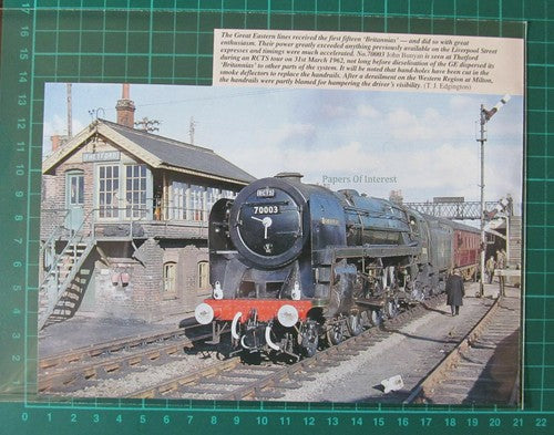 C4857) Britannia No 70003 John Bunyan Railway Engine Thetford Station 1996 Clip