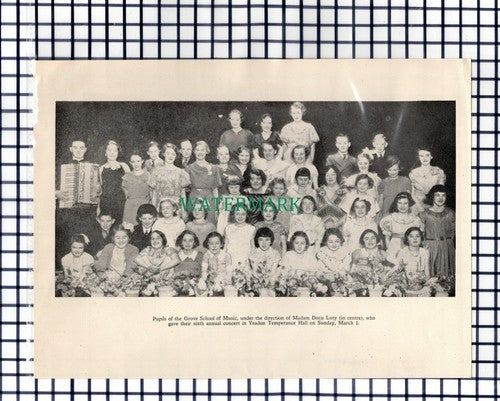(7781) Grove School Of Music Yeadon Madam Doris Luty - 1936 Cutting