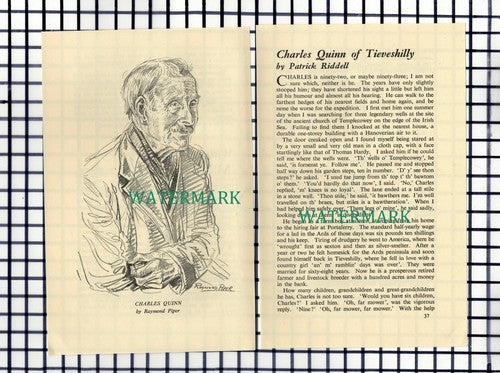 Charles Quinn Of Tieveshilly - 1955 Small Article / Print