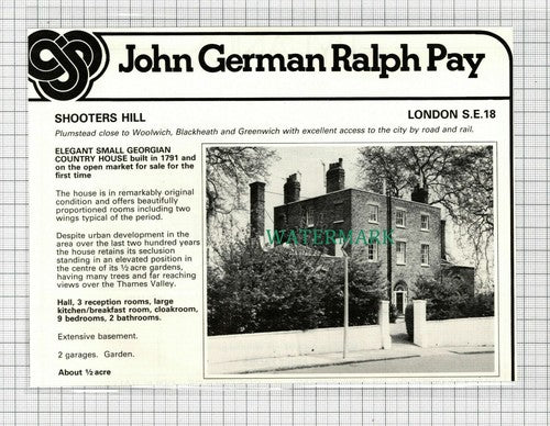 C2987) Shooters Hill London House Sale Advert - 1981 Clip