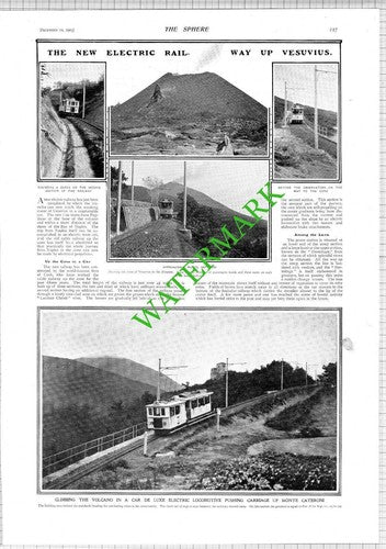 Mount Vesuvius Electric Railway Monte Cateroni - 1903 News Page / Print